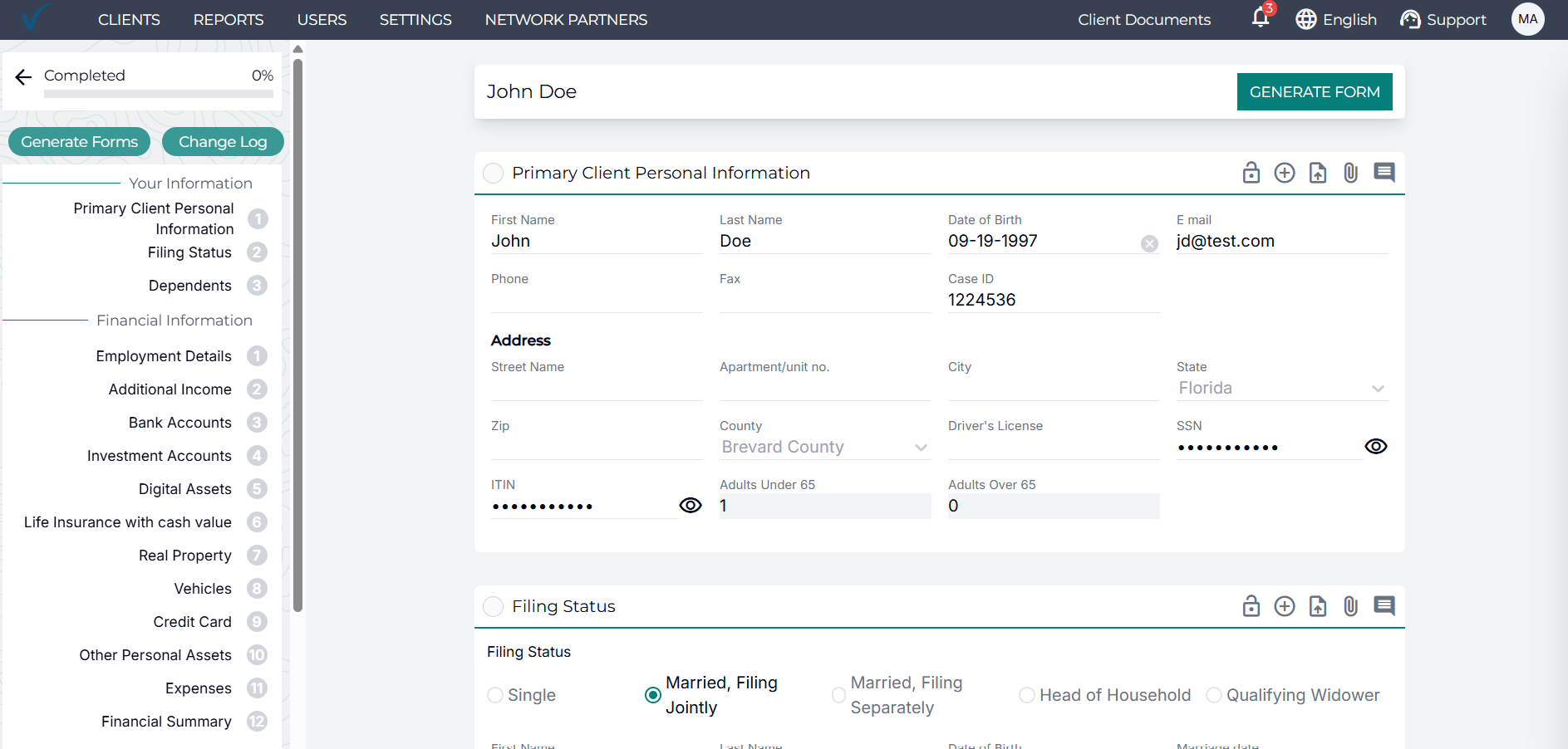 Multiple team members collaborating live on a TaxVero worksheet